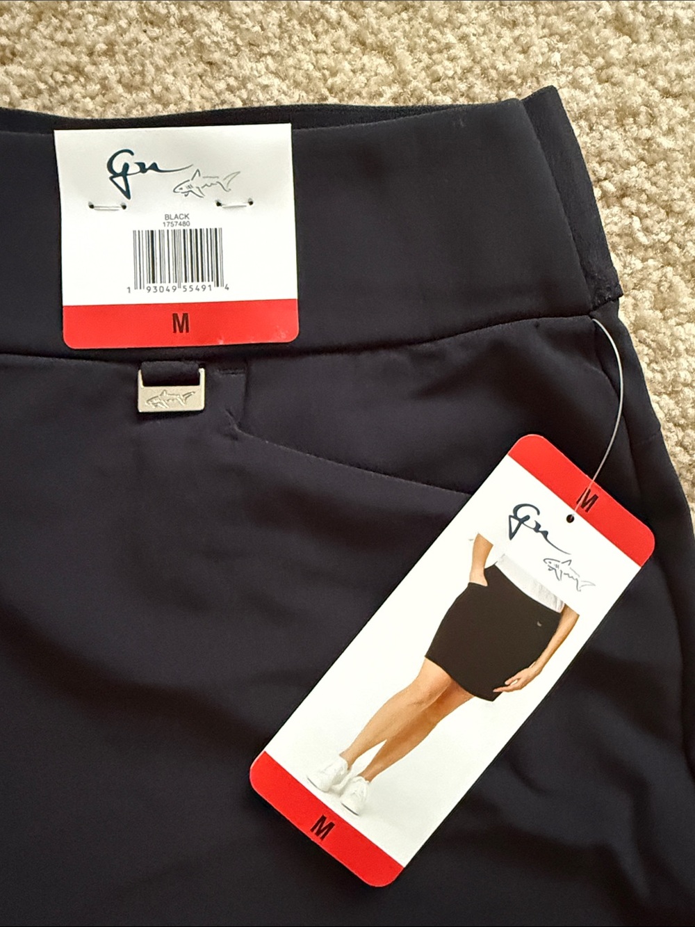 NWT Greg Norman Women’s Black Active Skort - M - Picture 2 of 3